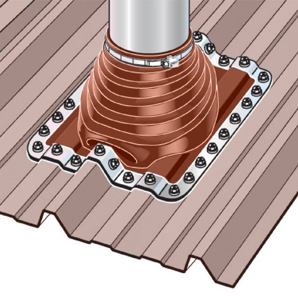 Membrana impermeável em Silicone para chaminé Pipeco MAX Ø304 ao Ø724 mm - 4