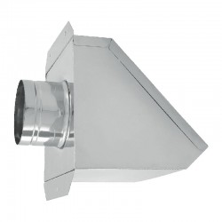 Chapéu para salamandra a Pellets em Inox simples - 1