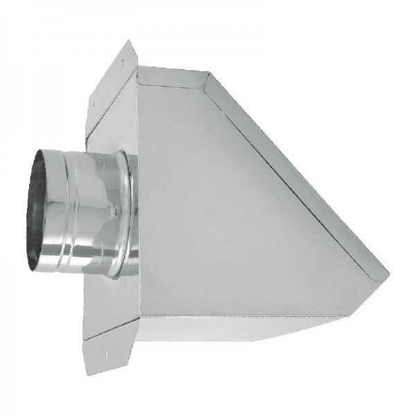 Chapéu para salamandra a Pellets em Inox simples - 1