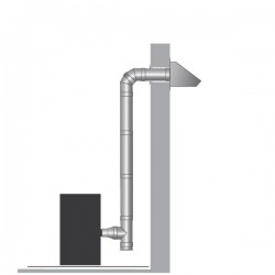 Chapéu para salamandra a Pellets em Inox simples - 7
