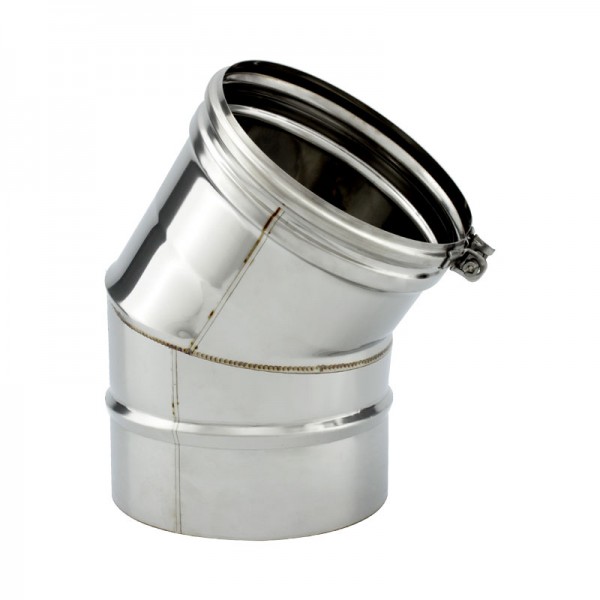 Curva 30º para chaminé em Inox simples - 1