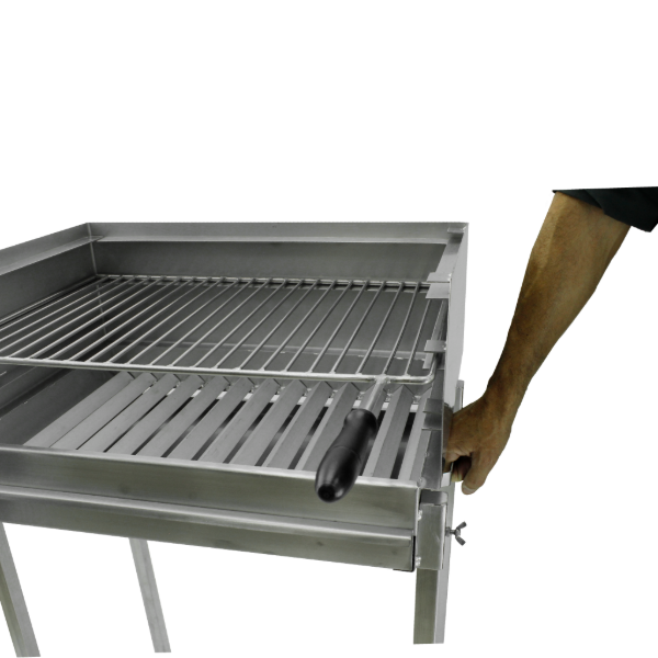 Barbecue BBQ a carvão BLAZE com pés em Inox 50x40 - 11