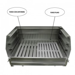 Grelhador a carvão BROIL em Inox 70x40 - 11