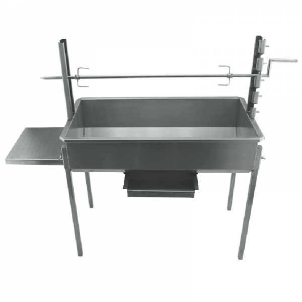 Churrasqueira a carvão BlazeElite com grelha de leitão e espeto em Inox - 4