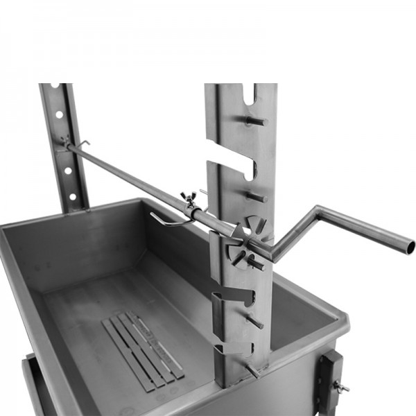 Churrasqueira a carvão BlazeElite com grelha de leitão e espeto em Inox - 5