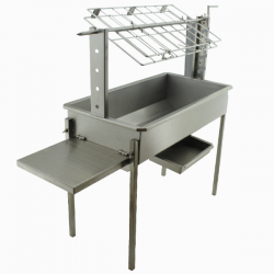Churrasqueira a carvão BlazeElite com grelha de leitão e espeto em Inox - 2