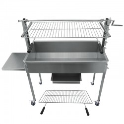 Churrasqueira a carvão BlazeElite com grelha elevatória em Inox - 1