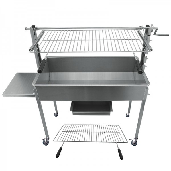 Churrasqueira a carvão BlazeElite com grelha elevatória em Inox - 1