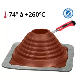 Membrana impermeável em Silicone para chaminé Pipeco Nº 8 Ø171 ao Ø343 mm - 1