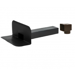 Boca de descarga horizontal quadrada - 100x100mm + adaptador Ø80 mm - 1