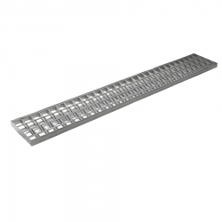 Grelha retângular em aço galvanizado - A15 - 100x25x2,5 cm - 1