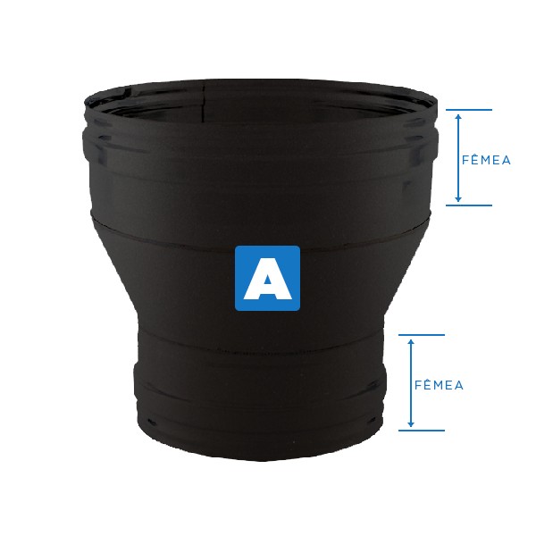 Redução Inox Preto-anthracite - 2