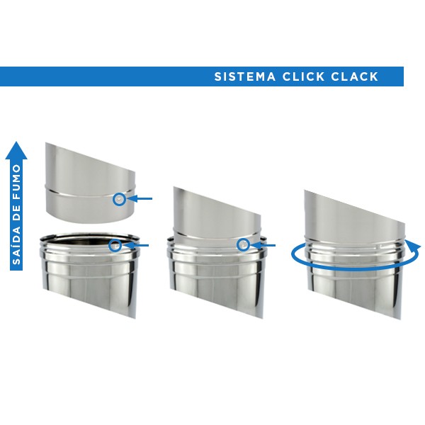 Chapéu anti-chuva/retorno para chaminé em Inox simples - 4