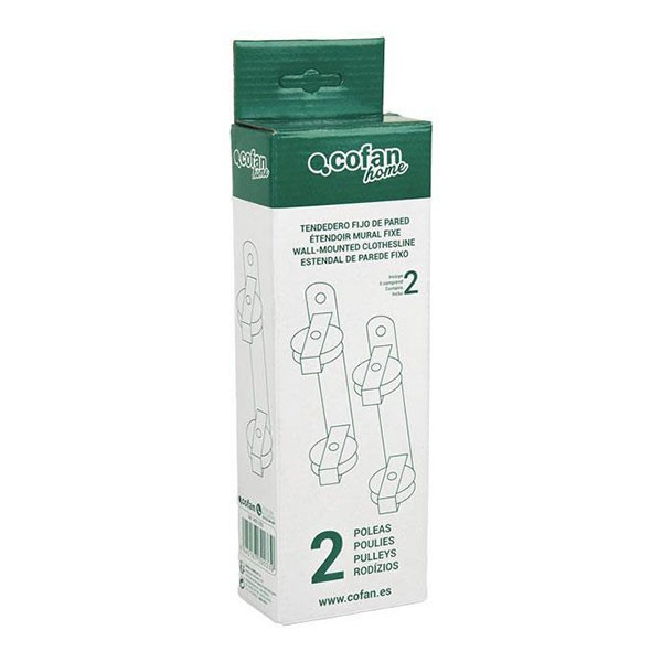 Estendal fixo de parede com 2 Roldanas - 6