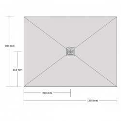 Base duche Jackoboard Aqua sifão centrado 1200x900x40mm - 4