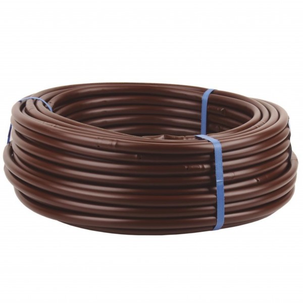 Tubo gota-a-gota castanho perfurado 33/33cm Ø16 - 100 metros - 1