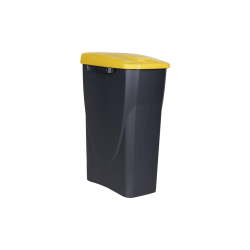 Caixote do lixo reciclagem amarelo 45L - 1