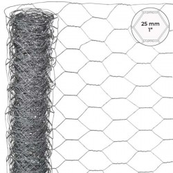Rede hexagonal galvanizada 25 mm - 50cm x 50ml - 1