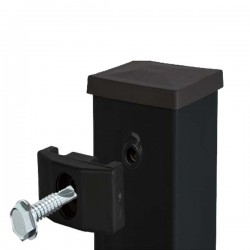 Abraçadeira TOP preto RAL9005 parafuso autoperfurante zincado - 2