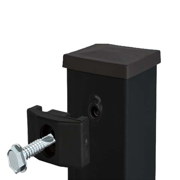 Abraçadeira TOP preto RAL9005 parafuso autoperfurante zincado - 2