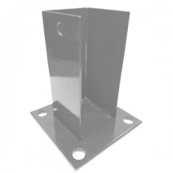 Base metálica pequena cinzento claro RAL7040 - 1