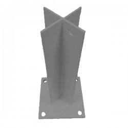 Base metálica de canto cinzento claro RAL7040 - 1