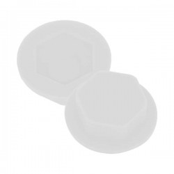 Tampa para bucha plástica branco RAL9016 - 1