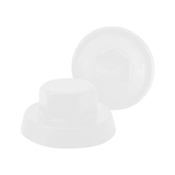 Tampa para bucha metálica branco RAL9016 - 1