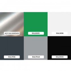 Painel TOP de vedação plastificado preto RAL9005 - 4