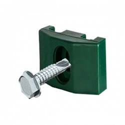 Abraçadeira TOP verde RAL6005 parafuso autoperfurante zincado - 1