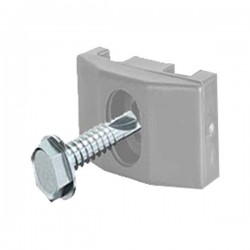 Abraçadeira TOP cinzento claro RAL7040 parafuso autoperfurante zincado - 1