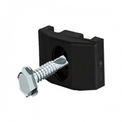 Abraçadeira TOP preto RAL9005 parafuso autoperfurante zincado - 1