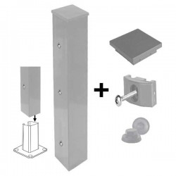 Poste TOP c/furação cinzento claro RAL7040 p/base - 1