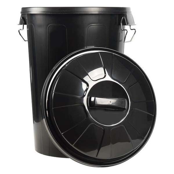 Caixote do lixo com tampa preto 50L - 2