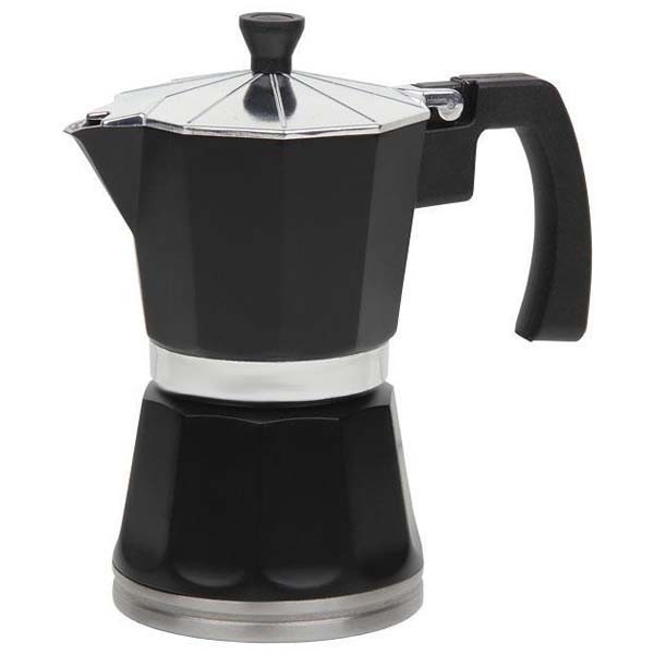Cafeteira alumínio preto e aço inox de indução - 1