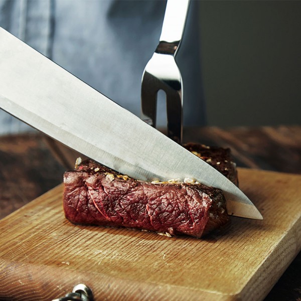 Garfo para churrasco BBQ 60 cm em aço Inox - 2