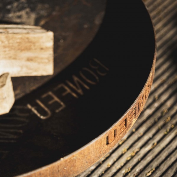 Brasero BonBowl Plus com pés em aço Corten preto Ø80 - 7