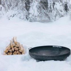 Brasero BonBowl Plus com pés em aço Corten preto Ø100 - 4