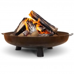 Brasero BonBowl Plus com pés em aço Corten preto Ø80 - 1