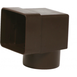 Adaptador boca de descarga quadrada para cilíndrica Ø80 mm - 1