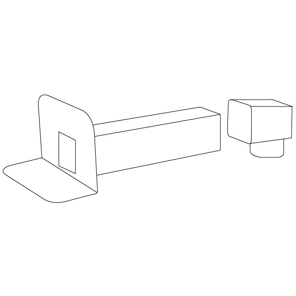 Adaptador boca de descarga quadrada para cilíndrica Ø100 mm - 3