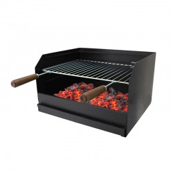 Grelhador a carvão BROIL em aço preto 70x40 - 1