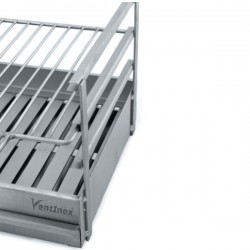 Grelhador de pousar aberto FLAME em Inox 70x40 - 4