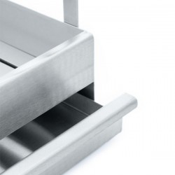 Grelhador de pousar aberto FLAME em Inox 70x40 - 7