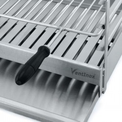 Grelhador de pousar aberto FLAME em Inox 80x40 - 5