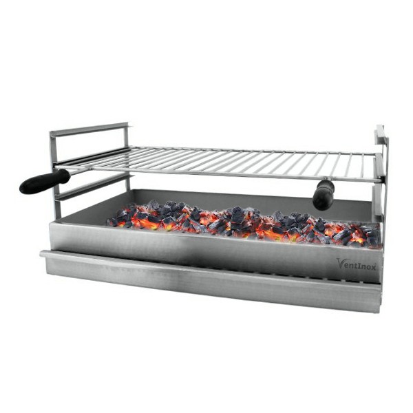 Grelhador de pousar aberto FLAME em Inox 60x40 - 1