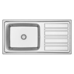Lava-Louças EDGE MEZZO 100-50 de encastrar 1 pia + escorredor 100 x 50 - 1