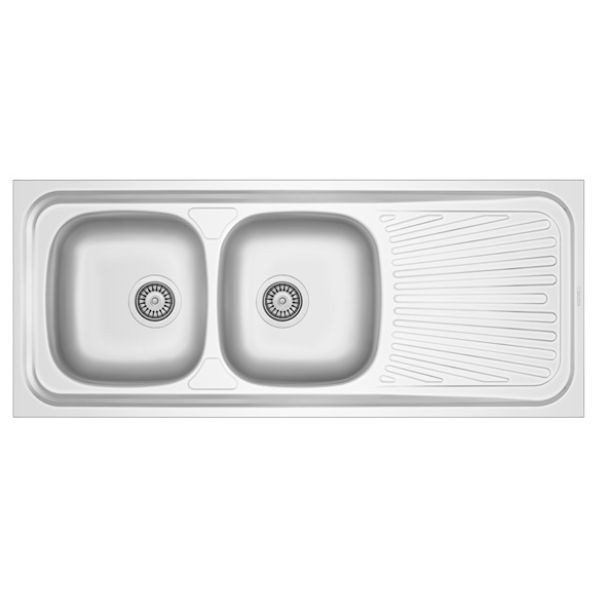 Lava-louças AIR-M3120 de pousar 2 pias + escorredor 120 X 50 - 1