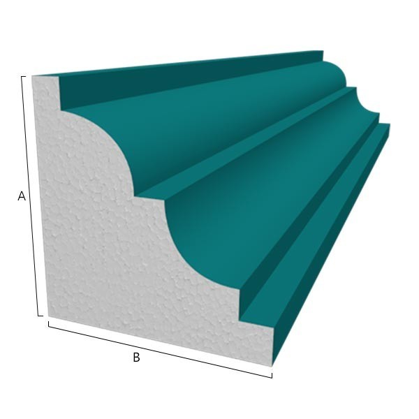 Molde em poliestireno EPS para cornija P1 150x150 - 1