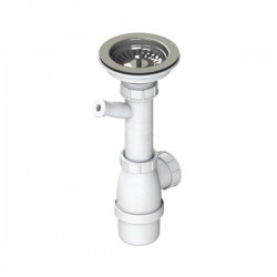 Vávula + sifão 1 pia para lava-louças Ø 115 mm - 1